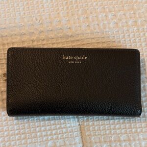 Kate Spade Black Textured Wallet